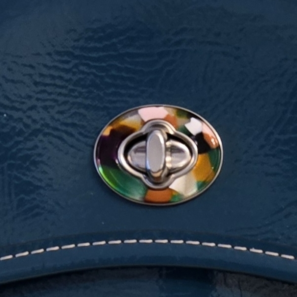 Coach Coachtopia Wavy Dinky Crossbody – Deep Turquoise (CQ056) NWT - Picture 3 of 10